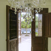 Puerta climalit de madera con ventana cristal