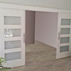 Lacar de blanco 11 puertas normales y dos puertas correderas.
