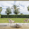 terraza con parquet claro