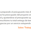 Reseña de la cliente. Nuestra recomepnsa!
