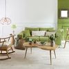 Salón verde y blanco