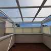 Techo y cortinas de cristal