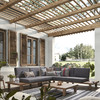 Terraza con sofá rinconera