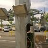 Torre de focos antiguos para sustituir y reciclar