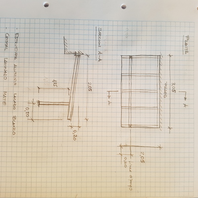 Pergola terraza aluminio y cristal - Las Rozas de Madrid (Madrid