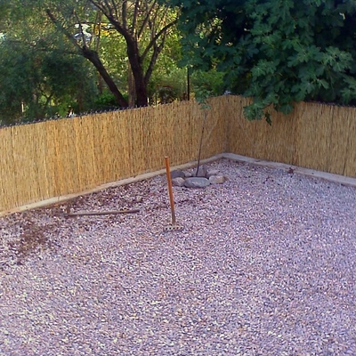 Patio hormigón impreso (actualmente de grava) - Montmeló (Barcelona