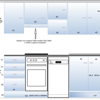 Cambiar muebles altos de cocina y abajo cambio de puertas - Viladecans