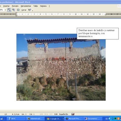 Fachada trasera casa, muro perimetral - Ayora (Valencia) | Habitissimo