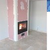 Pintar instalación de chimenea revestida de pladur (ver foto),
