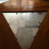 Cristal para mesa camilla con forma triangular