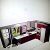 Amueblar cocina con muebles rojos