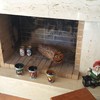 Puerta de vidrio para una chimenea