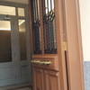 Puerta exterior de portal de pvc imitación a madera