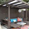 Cubierta policarbonato sobre pérgola madera
