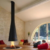 Suministro chimenea centro salón, campana colgante