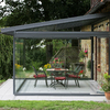 Pefgola, con cerramiento de cristal 4x3 de aluminio