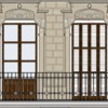 Substitución de 6 balconeras y persianas de librillo de madera