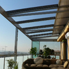 Cerramiento fijo de terraza con cristales transparente