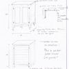 Mueble zapatero de 2 puertas en crudo