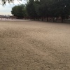 Campo de fútbol de césped artificial en colegio
