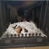 Una puerta de chimenea