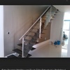 Hacer Escalera exterior acero inoxidable madera cristal