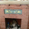 Insertar casete leña en chimenea