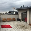 Pérgola de aluminio con toldo enrollable