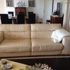 Cubrir 2 sofas con cuero color de crema