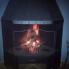 Poner puerta para chimenea rinconera de hierro