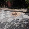 Tarima de madera en jardín 20 m2