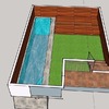 Piscina en parcela pequeña