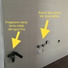 Sacar toma doble (agua fría fregadero y lavavajillas) y anular otras tomas de agua existentes