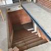 Acabar escalera de ladrillo con acabado hormigón visto