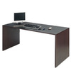 mesa de estudio para casa particular en color teca • medidas: 60x160x75 cm se posible con bandeja para teclado saber precios en melanina o madera maciza