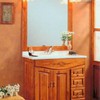 Mueble baño rustico madera con encimera