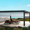 Pérgola de aluminio con estores automáticos