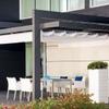 Pergola de alumimio con toldo corredero