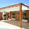 Pérgola de madera adosada