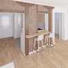 Barra de madera y tablero para mueble de obra
