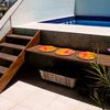 Piscina en una pequeña terraza