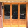 Lijado, macillado y lacado de dos portones de madera exteriores por una cara (lado exterior)