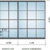 Puerta de metal con cristales - junquillos -