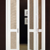 Puertas plegables de lama ancha en blanco