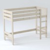 Cama alta de madera, a medida