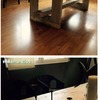 Mesa de comedor de madera efecto envejecido