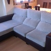 Tapizar un sofá con asientos extensibles y chaiselongue