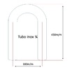 2 tubos de inox de 3/4 de pulgada curvado