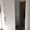 Puerta plegable madera blanca